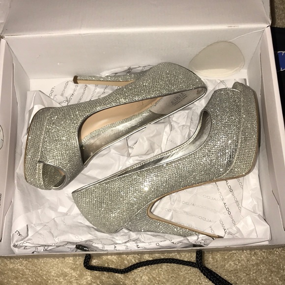 Silver aldo heels - Picture 4 of 4